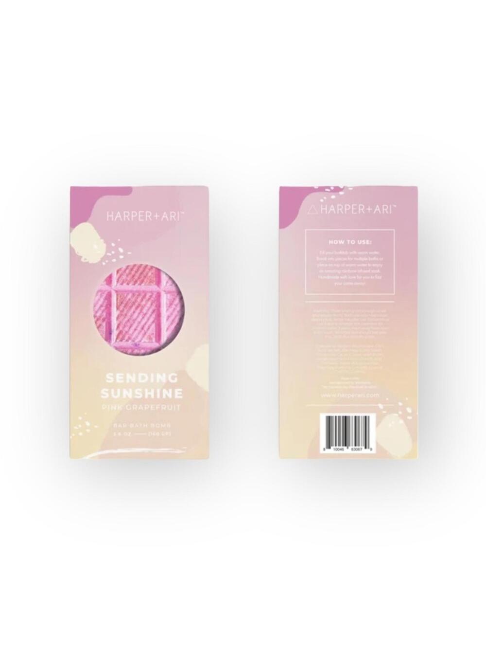 new Harper + Ari ☀︎︎ Sending Sunshine Bar Bath Bomb ☀︎︎ Pink Grapefruit ☀︎︎ Gift